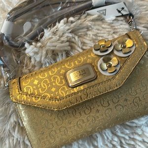 Guess Britton Mini Handbag Gold